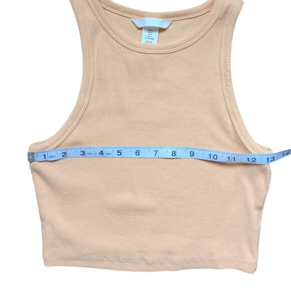 H&M Orange Ribbed Summer Tank Top Women Size Small - Picture 10 of 13